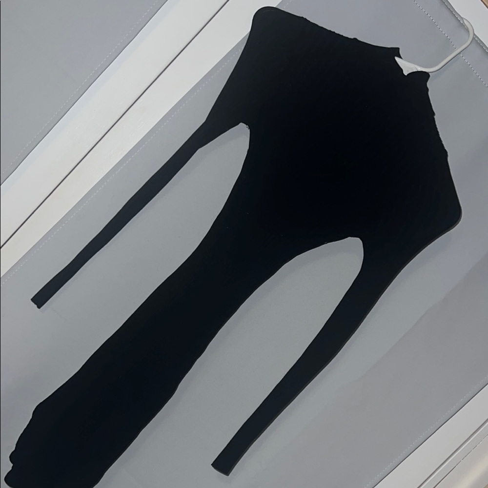 Black Long Sleeve Cutout Dress